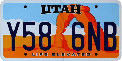 UT license plate Y586NB