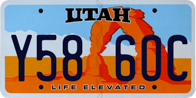UT license plate Y586OC