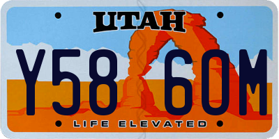 UT license plate Y586OM