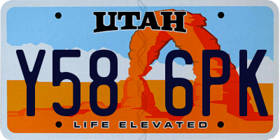 UT license plate Y586PK