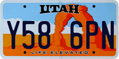 UT license plate Y586PN