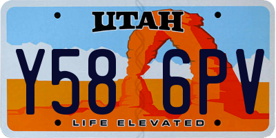 UT license plate Y586PV