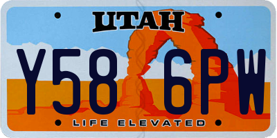 UT license plate Y586PW