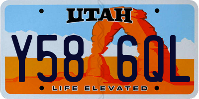 UT license plate Y586QL