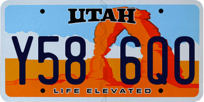 UT license plate Y586QO