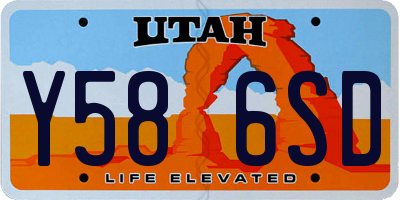 UT license plate Y586SD