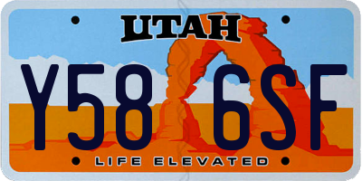 UT license plate Y586SF