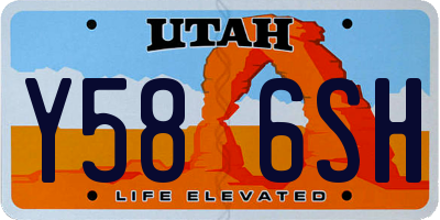 UT license plate Y586SH