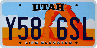 UT license plate Y586SL