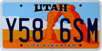 UT license plate Y586SM