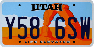 UT license plate Y586SW