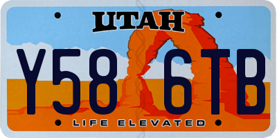 UT license plate Y586TB