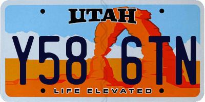 UT license plate Y586TN