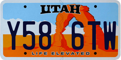UT license plate Y586TW