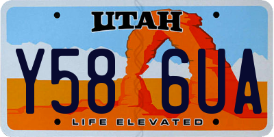 UT license plate Y586UA