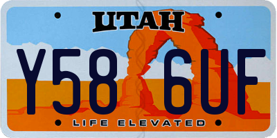 UT license plate Y586UF