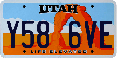 UT license plate Y586VE