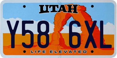 UT license plate Y586XL