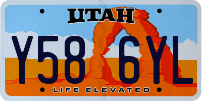 UT license plate Y586YL