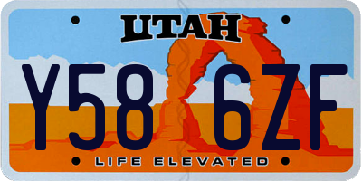 UT license plate Y586ZF