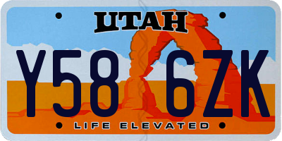 UT license plate Y586ZK