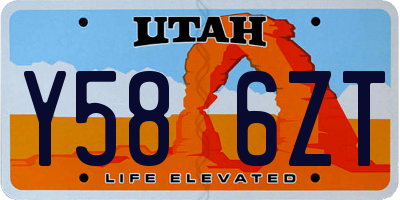 UT license plate Y586ZT