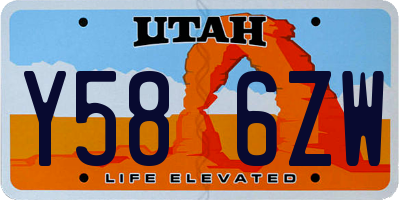 UT license plate Y586ZW