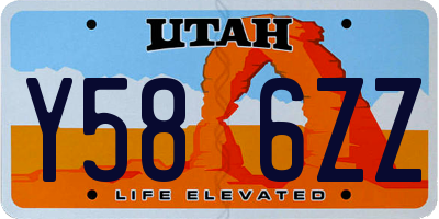 UT license plate Y586ZZ