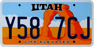 UT license plate Y587CJ