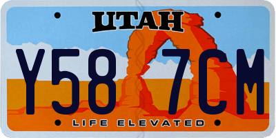 UT license plate Y587CM