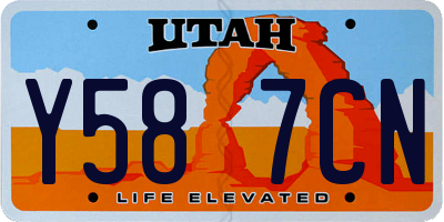 UT license plate Y587CN