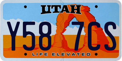 UT license plate Y587CS
