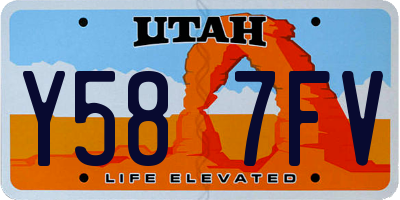 UT license plate Y587FV