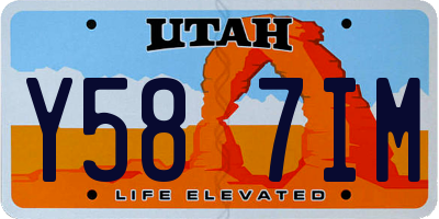 UT license plate Y587IM
