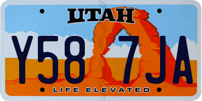 UT license plate Y587JA