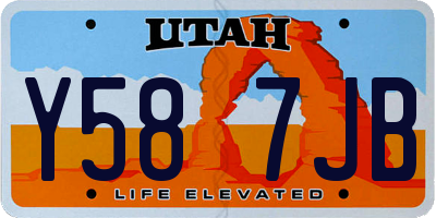 UT license plate Y587JB