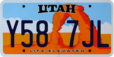 UT license plate Y587JL