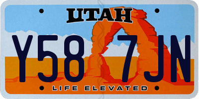 UT license plate Y587JN