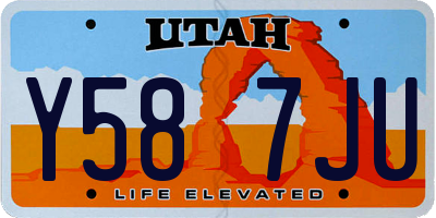 UT license plate Y587JU