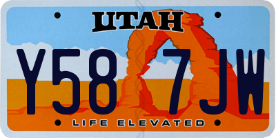 UT license plate Y587JW