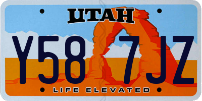 UT license plate Y587JZ
