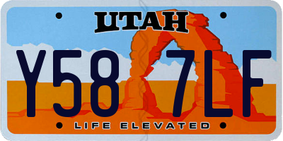 UT license plate Y587LF