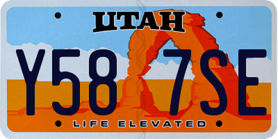 UT license plate Y587SE
