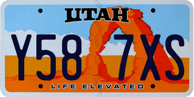 UT license plate Y587XS