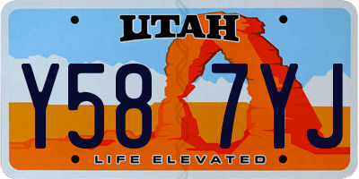 UT license plate Y587YJ