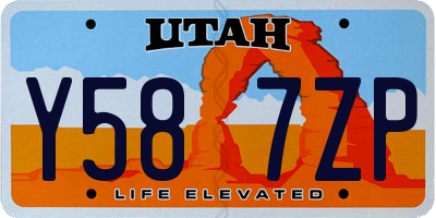 UT license plate Y587ZP
