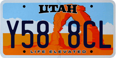 UT license plate Y588CL