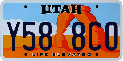 UT license plate Y588CO
