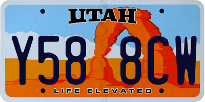 UT license plate Y588CW