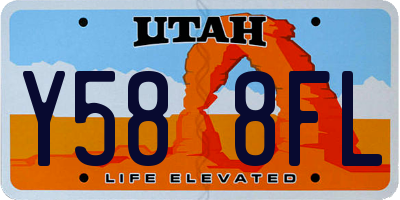 UT license plate Y588FL
